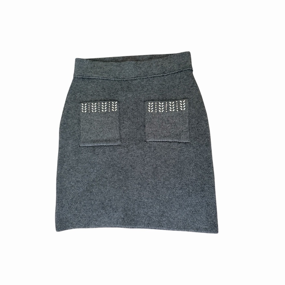Anthropologie‎ Pilcro Sweater Knit Mini Skirt NWT Small $128 Retail Gem Accents